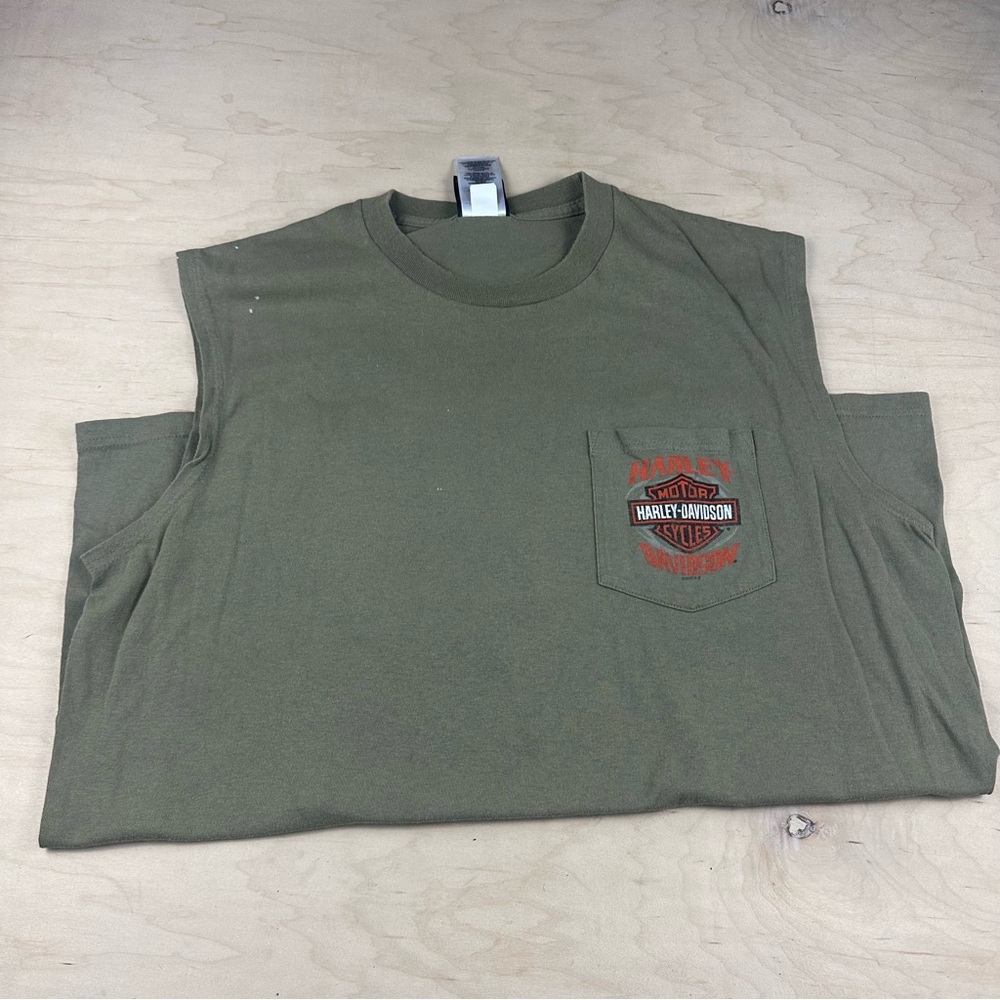 Harley-Davidson Men's Olive Sleeveless Shirt